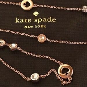 Kate Spade Rose Gold Spot the Spade Long Necklace